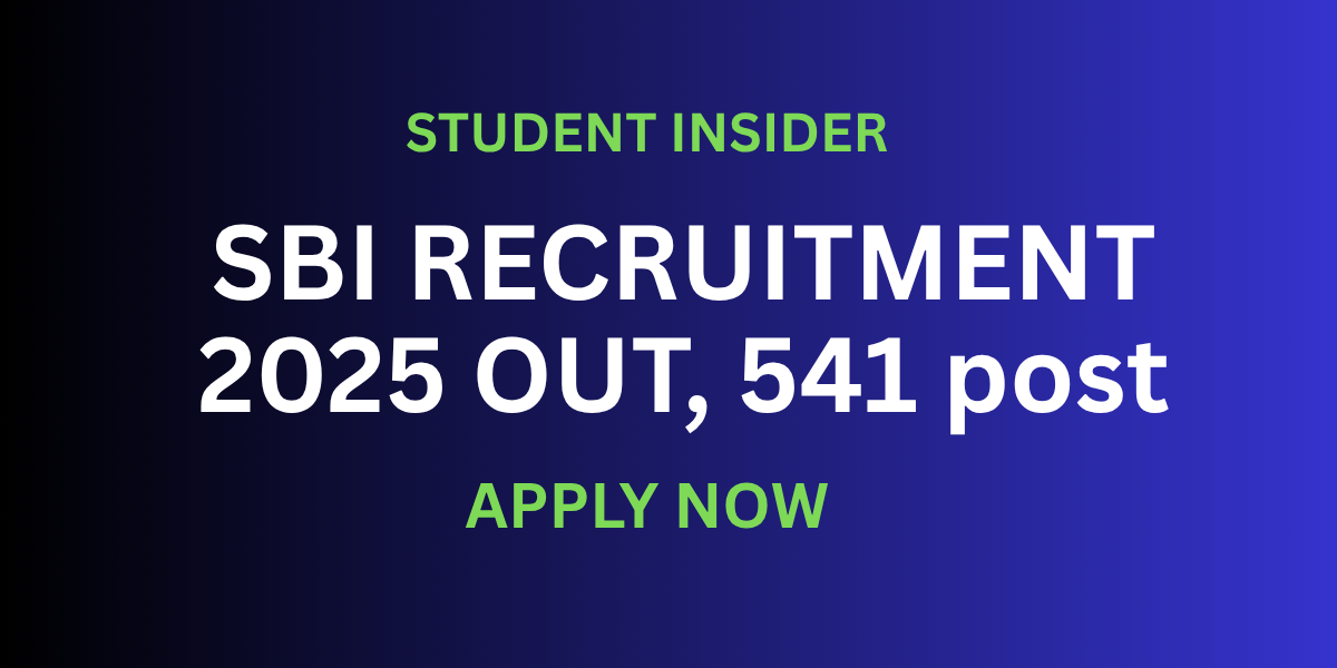 Latest SBI PO Recruitment 2025 Out 541 Post