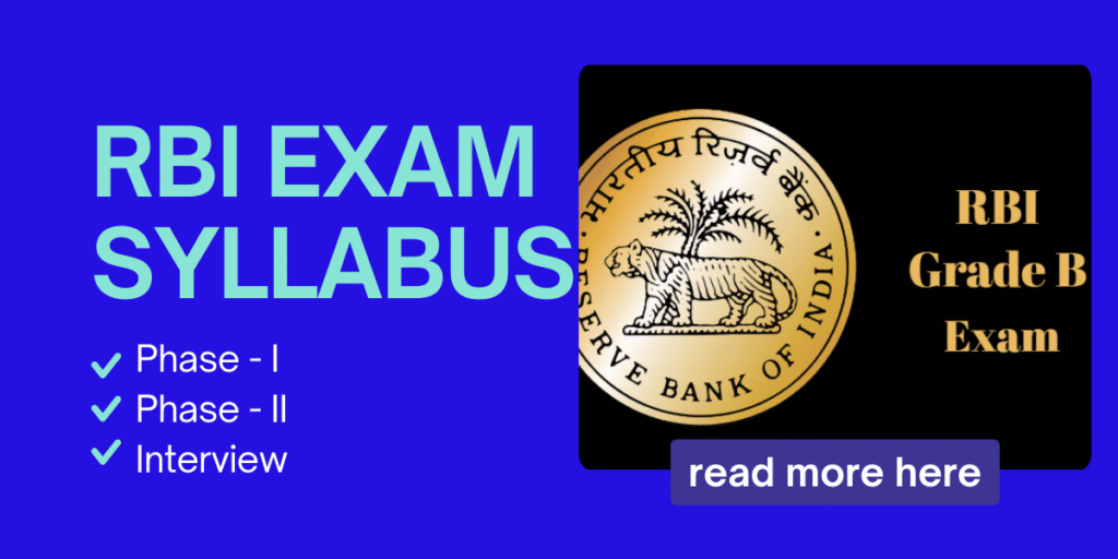 RBI Grade 2 exam syllabus
