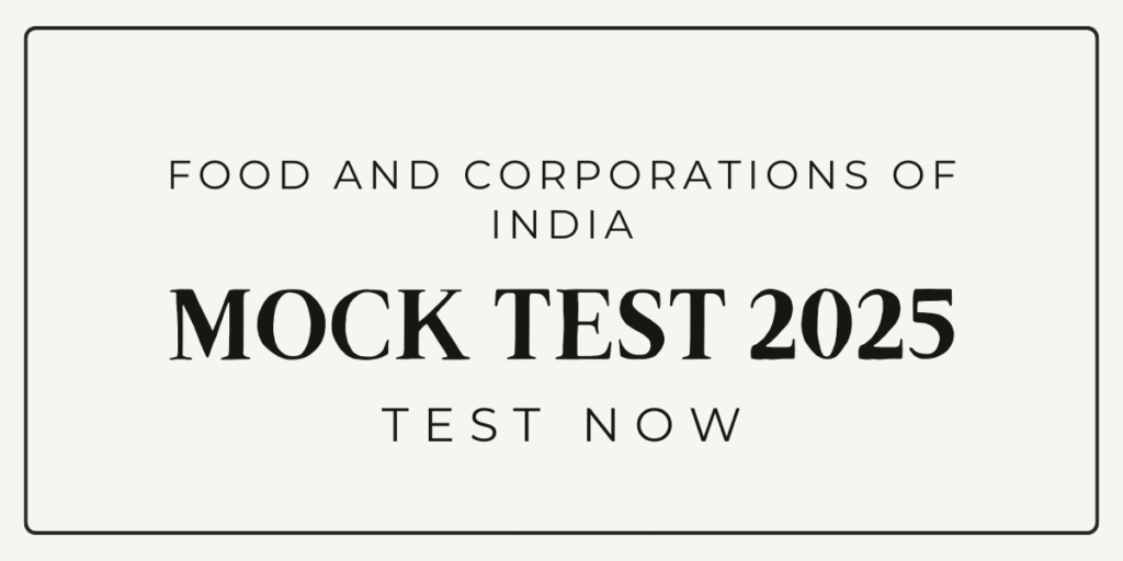 FCI Mock test 2025
